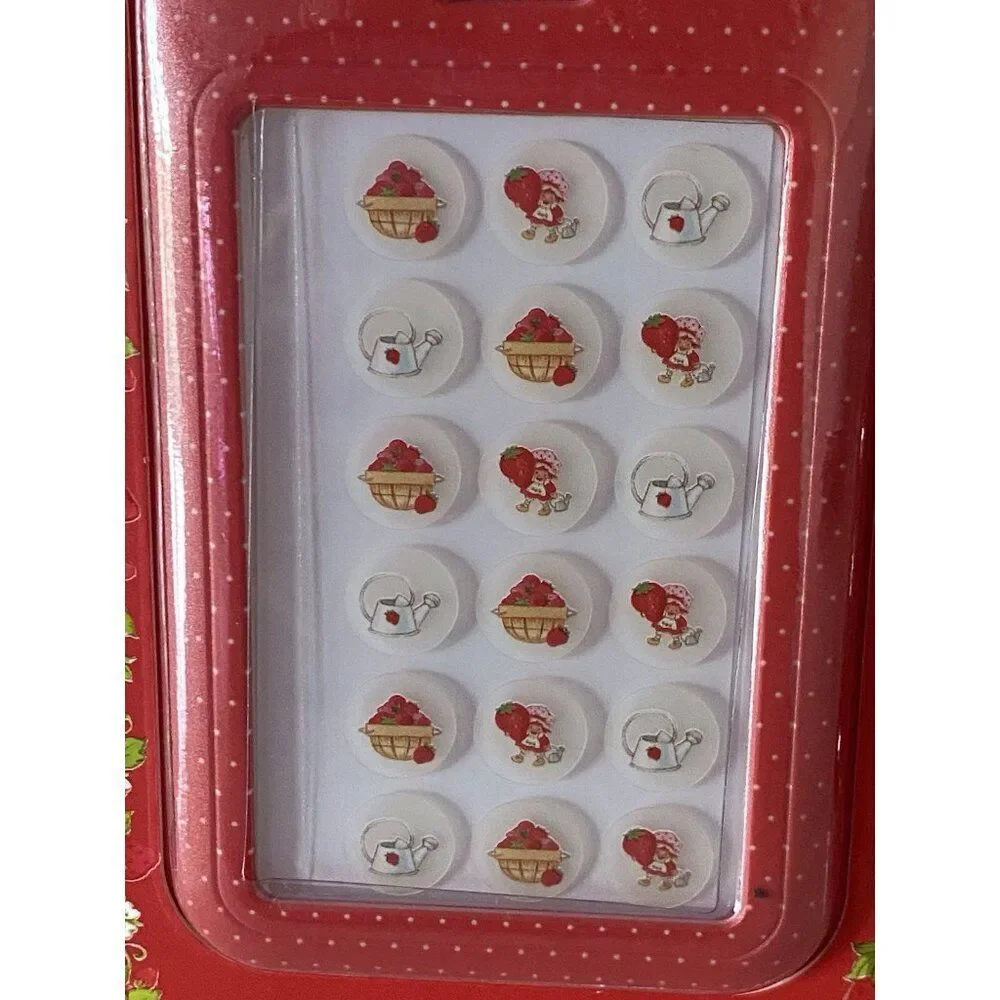 Strawberry Shortcake‎ Spot Patches With Keychain And Reusable Case Red 18 ct NEW